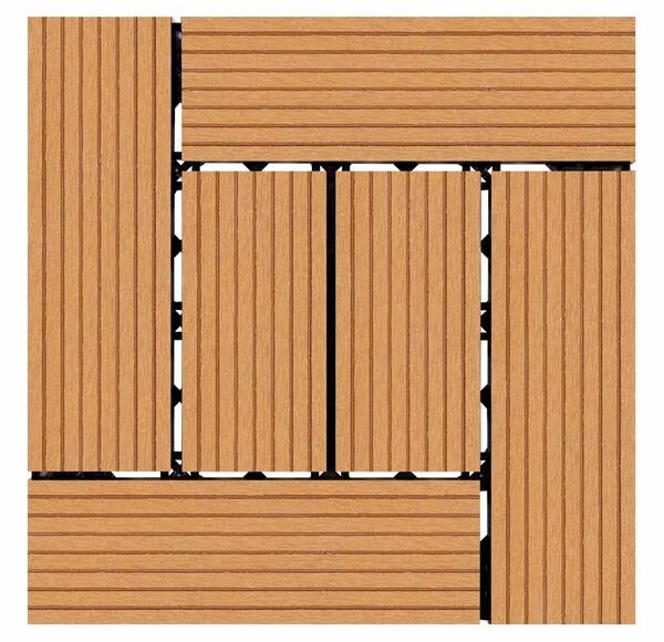 WPC csempe LEGI STYLE 30 x 30 cm, teak
