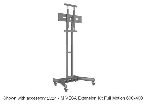 Multibrackets gurulós padlóállvány, m public floorstand basic 150 incl shelf&camera holder (32-60", max.vesa:600x400 mm) 7350073732319