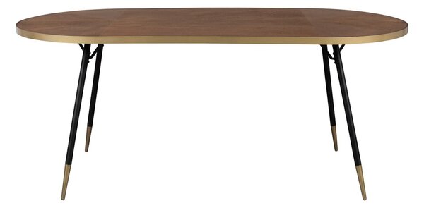 Étkezőasztal kőrisfa dekoros asztallappal 90x180 cm Denise – White Label