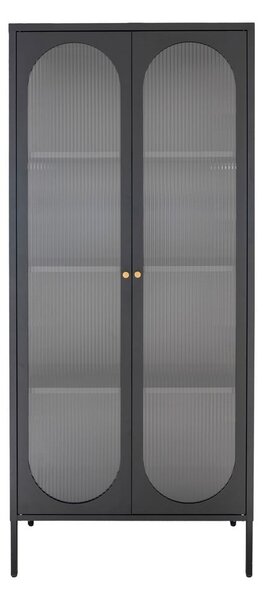 Fekete fém tálalószekrény 80x180 cm Adelaide – House Nordic