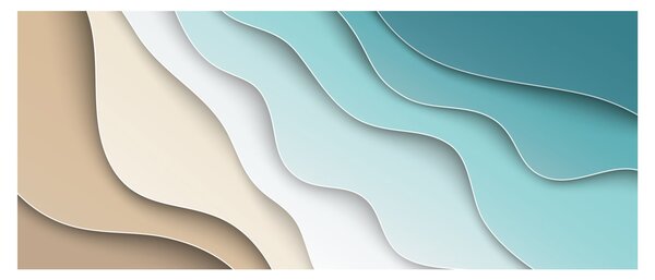 Absztrakt kép a tenger partján (120x50 cm)