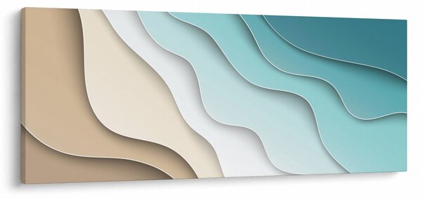 Absztrakt kép a tenger partján (120x50 cm)