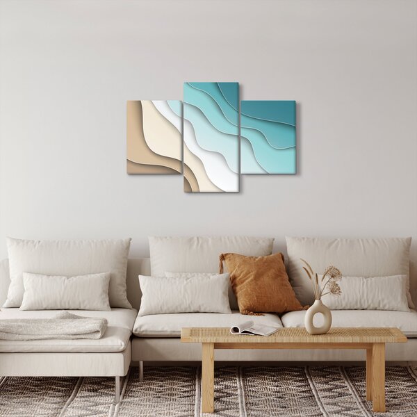 Absztrakt kép a tenger partján (90x60 cm)