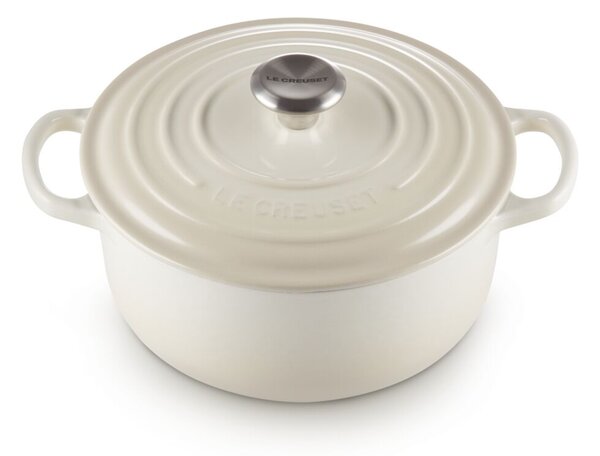 Le Creuset Signature kerek öntöttvas sütő-főzőedény, 20cm, 2,4 l, habcsók