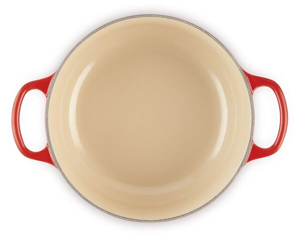 Le Creuset Signature kerek öntöttvas sütő-főzőedény, 22cm, 3,3 l, cseresznyepiros