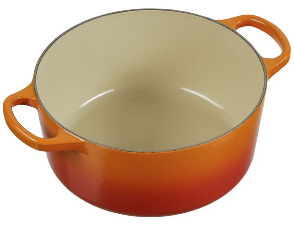 Le Creuset Signature kerek öntöttvas sütő-főzőedény, 22cm, 3,3 l, vulkán