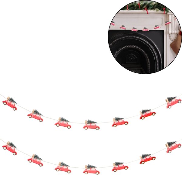 Karácsonyi fa girland WINTER CARS, 1,5 m