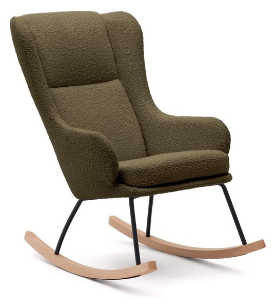 Zöld buklé hintafotel Maustin – Kave Home