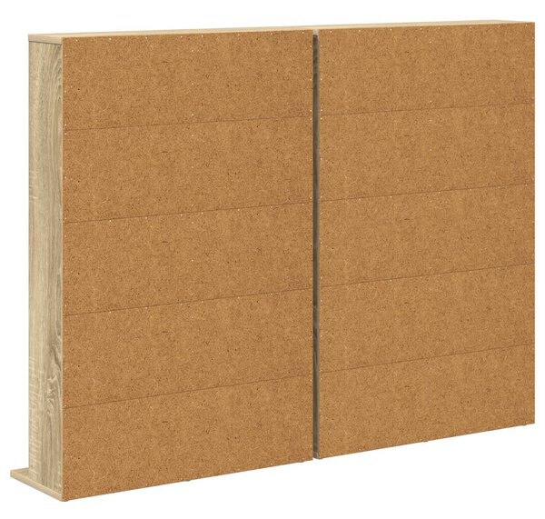 VidaXL CD szekrény 2 db Sonoma Tölgy 65 x 23,5 x 97,5 cm Szerelt Fa