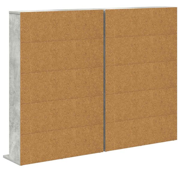 VidaXL CD szekrény 2 db Betonszürke 65 x 23,5 x 97,5 cm Szerelt Fa