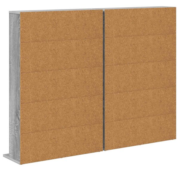 VidaXL CD szekrény 2 db Szürke Sonoma 65 x 23,5 x 97,5 cm Szerelt Fa