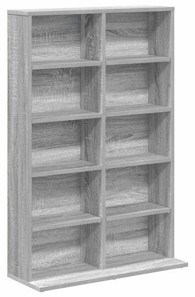 VidaXL CD szekrény 2 db Szürke Sonoma 65 x 23,5 x 97,5 cm Szerelt Fa