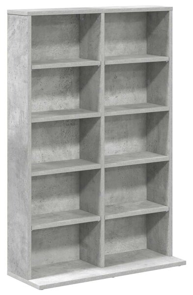 VidaXL CD szekrény 2 db Betonszürke 65 x 23,5 x 97,5 cm Szerelt Fa