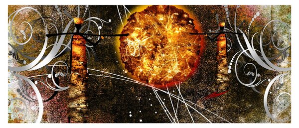 Egy őskori festmény képe (120x50 cm)