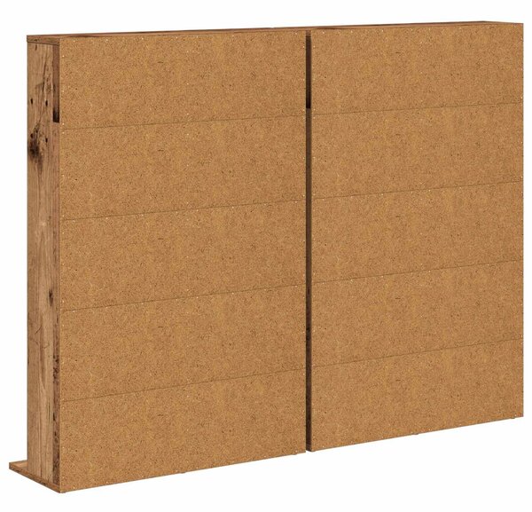 VidaXL CD szekrény 2 db Antik Fa 65 x 23,5 x 97,5 cm Szerelt Fa