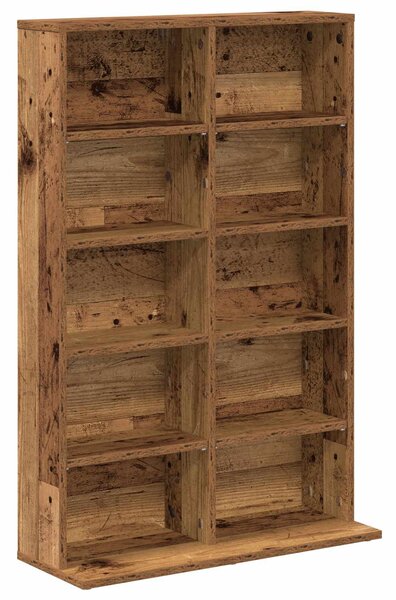 VidaXL CD szekrény 2 db Antik Fa 65 x 23,5 x 97,5 cm Szerelt Fa