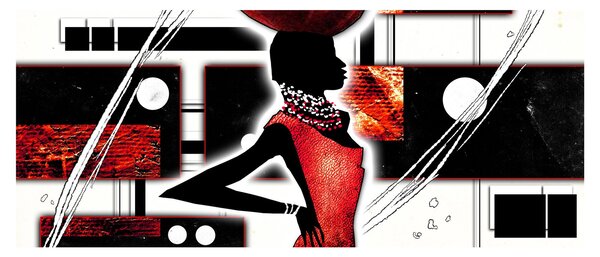 Egy ősi hölgy képének festménye (120x50 cm)