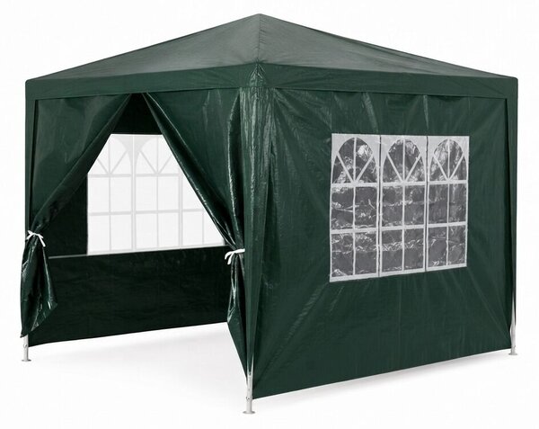 Pepita kerti pavilon 3x3m, oldalfallal - Zöld