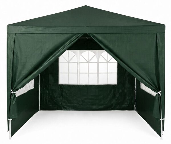 Pepita kerti pavilon 3x3m, oldalfallal - Zöld