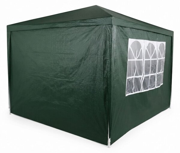 Pepita kerti pavilon 3x3m, oldalfallal - Zöld