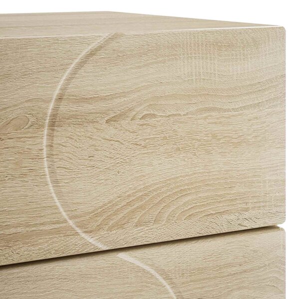 VidaXL Éjjeliszekrény 2 pcs Sonoma Tölgy 33,5 x 34,5 x 60 cm