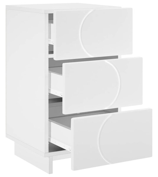 VidaXL Éjjeliszekrény 2 pcs Fehér 33,5 x 34,5 x 60 cm Szerelt Fa