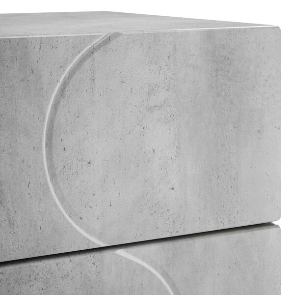 VidaXL Éjjeliszekrény 2 pcs Betonszürke 33,5 x 34,5 x 60 cm Szerelt Fa