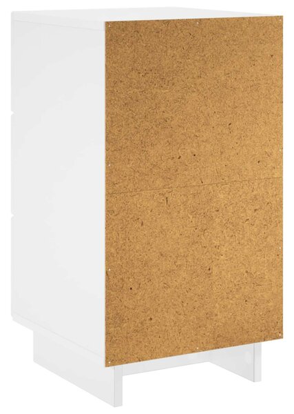 VidaXL Éjjeliszekrény 2 pcs Magasfényű Fehér 33,5 x 34,5 x 60 cm