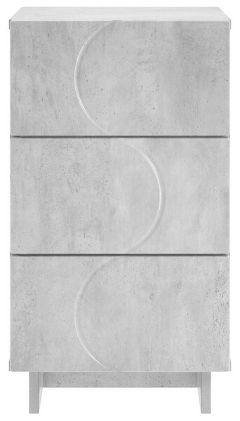 VidaXL Éjjeliszekrény 2 pcs Betonszürke 33,5 x 34,5 x 60 cm Szerelt Fa