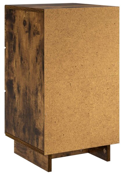 VidaXL Éjjeliszekrény 2 pcs Füstös Tölgy 33,5 x 34,5 x 60 cm