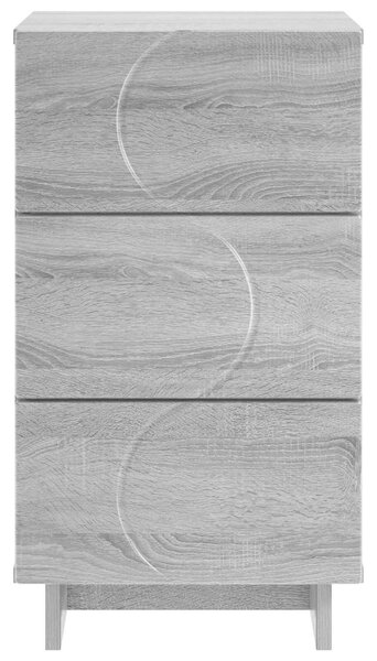 VidaXL Éjjeliszekrény 2 pcs Szürke Sonoma 33,5 x 34,5 x 60 cm