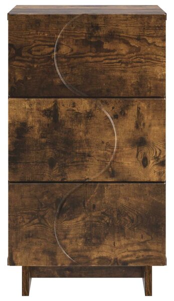 VidaXL Éjjeliszekrény 2 pcs Füstös Tölgy 33,5 x 34,5 x 60 cm