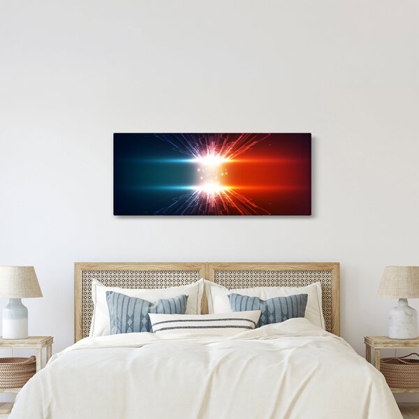 Absztrakt kép az aktív töltés (120x50 cm)