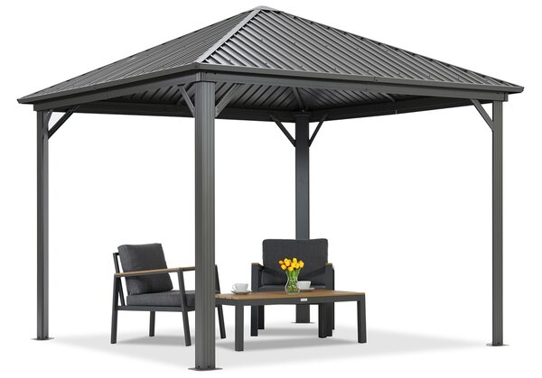 Fém pavilon Szardínia 3x3 Garden Point antracit