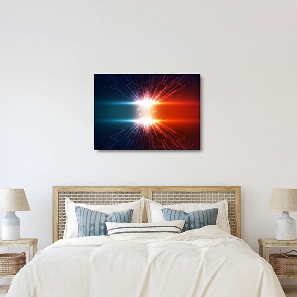 Absztrakt kép az aktív töltés (70x50 cm)