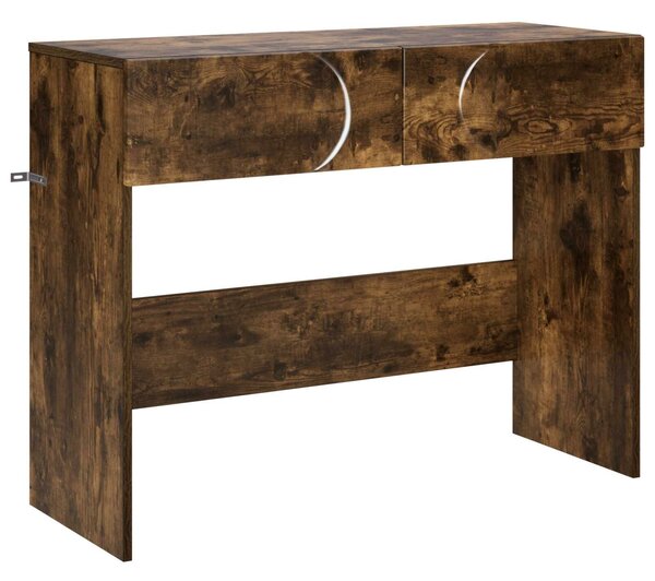 VidaXL Konzolasztal Füstös Tölgy 96,5 x 38 x 75 cm Szerelt Fa