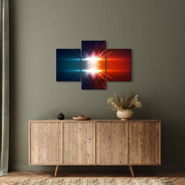 Absztrakt kép az aktív töltés (90x60 cm)