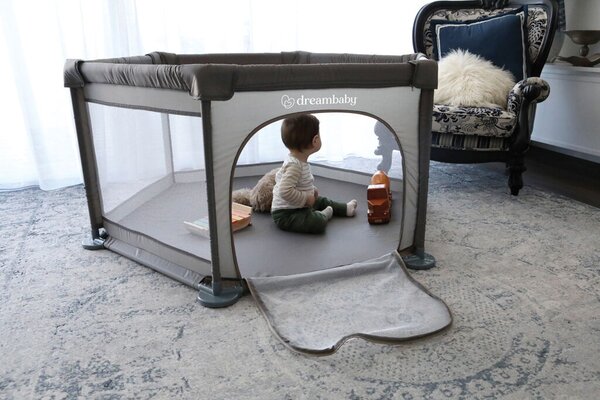 DREAMBABY Játszókerítés Explore hatszögletű átmérő (átlósan) 140cm x (oldal) 70cm Taupe