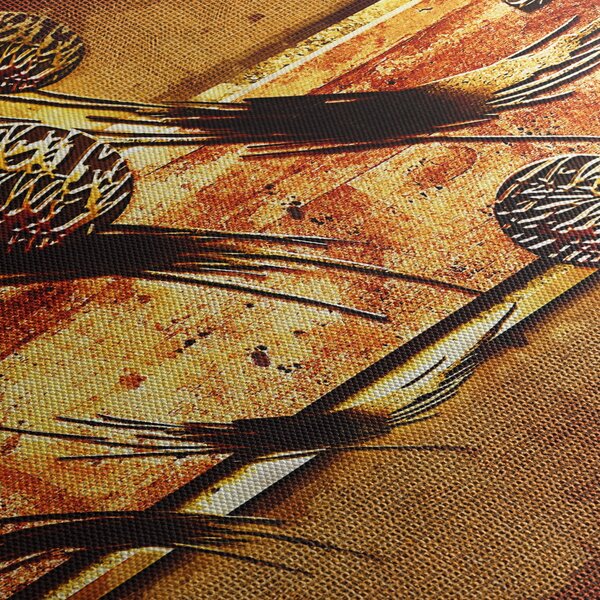 Az absztrakció képe (órával) (90x30 cm)