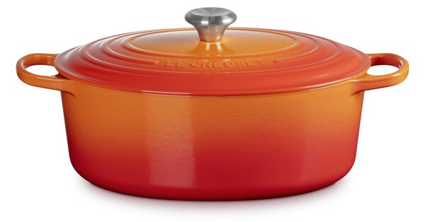 Le Creuset Signature ovális öntöttvas sütő-főzőedény, 40cm, 13,9 l, vulkán