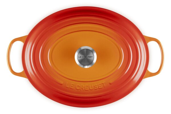 Le Creuset Signature ovális öntöttvas sütő-főzőedény, 40cm, 13,9 l, vulkán