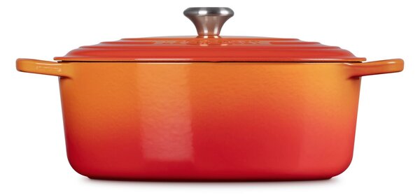 Le Creuset Signature ovális öntöttvas sütő-főzőedény, 40cm, 13,9 l, vulkán