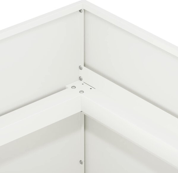 VidaXL Kerti cserép Fehér 120 x 40 x 60 cm Hidegen hengerelt acél