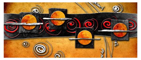 Az absztrakció képe - Bolygók (120x50 cm)
