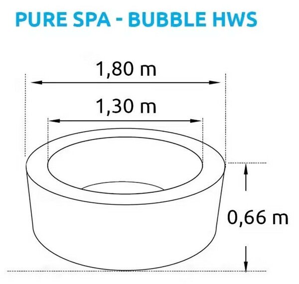 Felfújható pezsgőfürdő Marimex Pure Spa - Bubble HWS - kék -Intex 28486EX