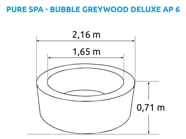 Marimex Pure Spa - Bubble Greywood Deluxe AP 6 felfújható pezsgőfürdő