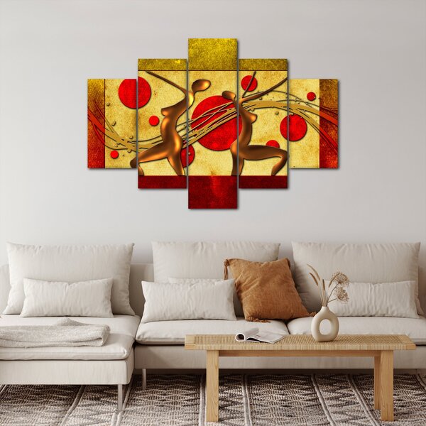 Absztrakt kép két nővel (150x105 cm)