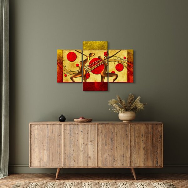 Absztrakt kép két nővel (90x60 cm)