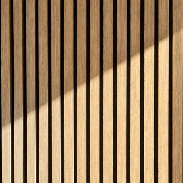 FREJA Akusztikai lamellás falpanel 100x60x2,2cm White oak - Egyedi méretre is levágjuk - 100x60x2,2cm , Grey Oak