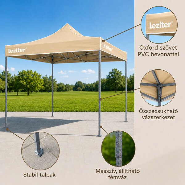 Összecsukható kerti pavilon 3x4,5 m